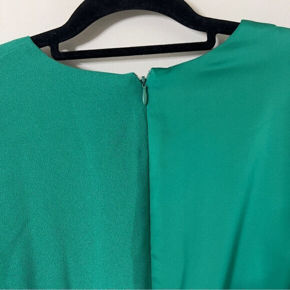 Cushnie for Target Emerald Green Long Sleeve Faux Wrap Asymmetrical Dress Size 0 - Picture 11 of 11